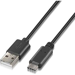 AISENS A107 – 0051 – USB 2.0-kabel voor snel opladen (tot 3 A), 1 m, kleur: zwart