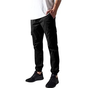 Urban Classics Cargo-joggingbroek voor heren, cargobroek in vele kleurvarianten, maten 30-44, zwart, 32W, zwart.