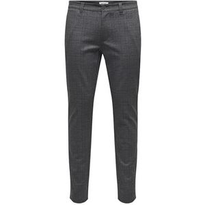 Only & Sons Onsmark Slim Check 020933 Pant Noos Onsmark Slim Check 020933 Noos herenbroek (1 stuk), Halfkop