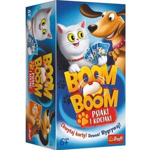 Trefl, Boom Boom, vogels en kittens, dynamisch familiestamboek, plezier voor het hele gezin, geluidsspel, hals, katten, familiestamboek voor kinderen vanaf 6J