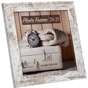 ZEP S.r.l. Nelson 6 houten fotolijst Chabby Chic wit voor fotoformaat 20 x 20 cm