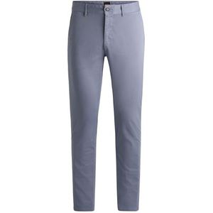 BOSS Hommes Chino Slim Chino Slim Fit en Coton Stretch satiné, Bleu, 32W / 30L