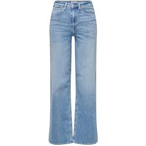 ONLY Onlmadison Blush Hw Wide Dnm Cro371 Noos Jeans voor dames (1 stuk), Lichtblauw jeans