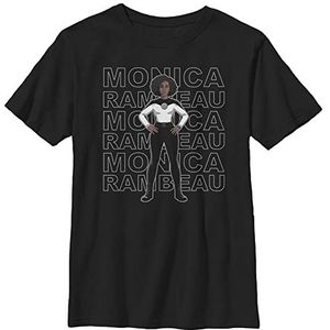 Marvel T-shirt met korte mouwen in klassieke pasvorm voor jongens, zwart.