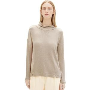 TOM TAILOR T-shirt à manches longues pour femme, 33962 - Doeskin Melange, S