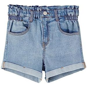 Name It Nkfbella Dnmtazza Hw Jeans Shorts voor meisjes, Denim lichtblauw