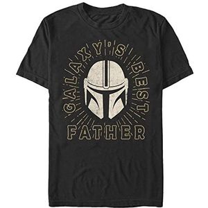 Star Wars Mando Dad Helmet Organic T-shirt met korte mouwen, zwart, XL, SCHWARZ