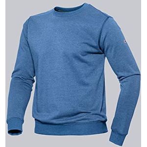 BP 1720-293-0116-XL Unisex Sweatshirt Fijn Lange Mouw Ronde hals 280 g/m² Katoen Renforcé Azuurblauw XL