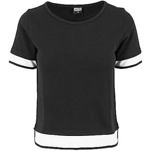 Urban Classics Ladies Terry Mesh Tee T-shirt voor dames, meerkleurig (zwart/wit 50)
