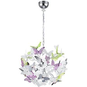 Reality Leuchten R30214017 Butterfly A++ to E acryl hanglamp G9 chroom 50 x 50 x 150 cm