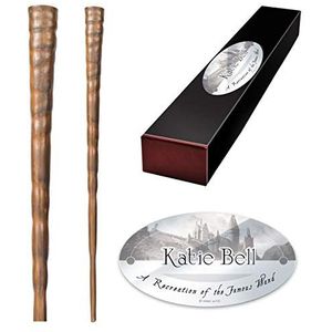 The Noble Collection - Katie Bell Character Wand – 27 cm hoge kwaliteit, Wizarding World muur met naam tag – Harry Potter filmset filmrekwisieten wands