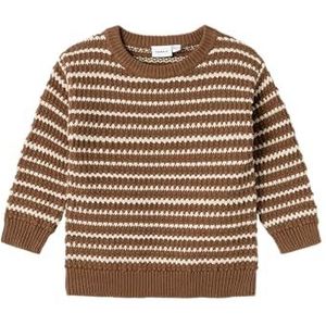 NAME IT Nmmnevo Ls Knit gebreide trui voor jongens (1 stuk), Pecan Pie