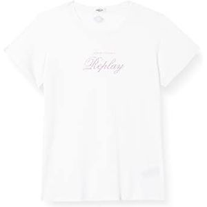 Replay T-shirt voor meisjes, wit (001 wit), 14 jaar