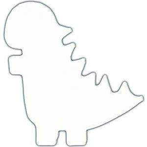 Décopatch - Ref. AC436O – pictogram van dinosaurussilhouet (wit) – object van gemaakt papier om te versieren – 1,5 x 11 x 12 cm – decoreren met decopatch-papier & lijm PaperPatch, pailletten, kleuren