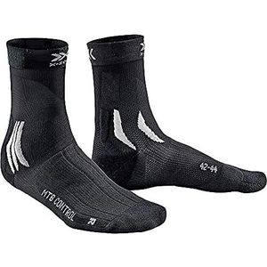 X-SOCKS Mountain Bike Control uniseks sokken, Opaal Zwart/Arctic Wit