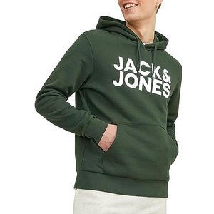 Bestseller A/S Jjecorp Logo Hoodie Hood Noos heren, Mountain View/Fit: Reg/Large Print, XL, Mountain View/Fit: Reg/Large Print