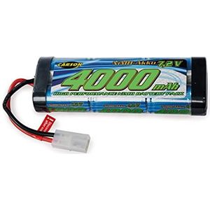 Carson 500608225 7,2 V/4000 mAh NiMH Race Battery TAM – oplaadbaar, met Tamiya-stekker, batterijpakket voor RC-auto, reservebatterij voor op afstand bestuurd voertuig, hoge kwaliteit, modelbouw