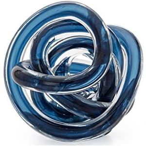 Torre & Tagus Orbit Decoratieve glazen bol, maat S, indigoblauw