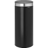 Brabantia Touch Bin Prullenbak - 30 liter - Matt Black/Matt Steel Fingerprint Proof deksel