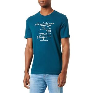 s.Oliver T-shirt met korte mouwen voor heren, Blauw/Groen