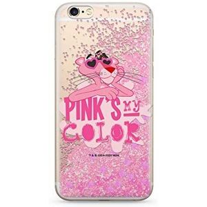 Originele en officieel gelicentieerde Róbile owa Pantera Pink Panther Liquid Glitter beschermhoes voor iPhone 6/6S perfect aangepast aan de vorm van de smartphone, beschermhoes met glitter flow-effect