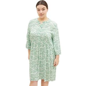 TOM TAILOR dames jurk, 31574 - Green Small Wavy Design
