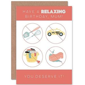 Wee Blue Coo Verjaardagskaart ""Happy Mum"", ontspannend cadeau