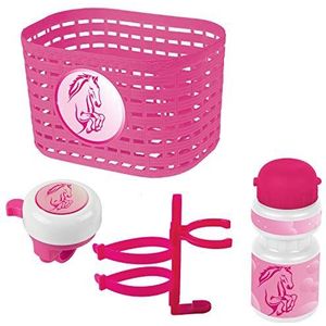 Ventura Accessoiresset Paard Meisjes Roze/wit 4-delig