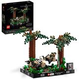 LEGO 75353 Star Wars Diorama van de race-achtervolging in Speeder op Endor, model met Luke Skywalker, prinses Leia en Scout Trooper plus Speeder Bikes, Collectie The Return of the Jedi