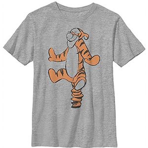 Disney Winnie the Pooh Basic Schets Tigger Boy's Heather Crew Tee, grijs gemêleerd, XS, Athletic grijs gemêleerd