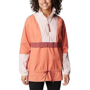 Columbia Boundless Trek Veste Coupe-Vent Femme, Pêche Délavée, Rose Poudré, Betterave, S