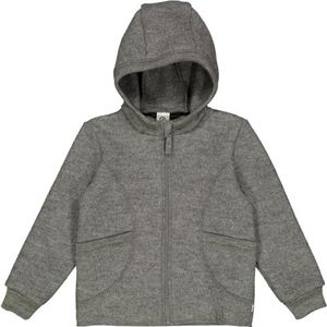 Müsli by Green Cotton Veste en polaire pour fille, Gris clair chiné, 116-122