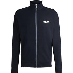 BOSS Authentic Jacket Z Herenjas met ritssluiting, badstof, logo, Blauw