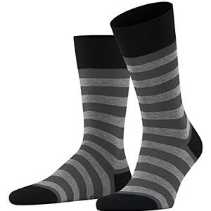 FALKE Sensitive Mapped Line sokken voor heren, zachte randen, niet samendrukken op de kuit, geschikt voor diabetici, platte naden met ademende tenen, katoen, 1 paar, Zwart (Zwart 3000)