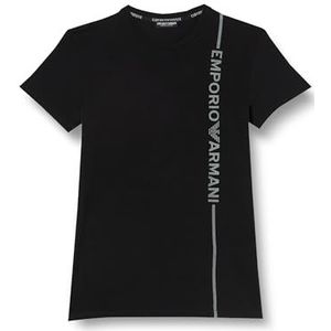 Emporio Armani Emporio Armani T-shirt met ronde hals voor heren met logo aan de zijkant, 1 stuk, zwart.