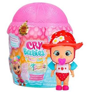 Cry Babies Magic Tears Tropical Beach Babies | Verrassingspop uit de collectie, huilt echte tranen, met badpak en 7 accessoires, speelgoed voor meisjes en jongens vanaf 3 jaar