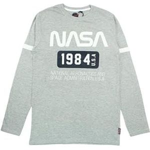 NASA Heren T-shirt - S, grijs, S, grijs.