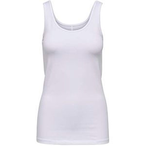 ONLY Onllive Love Tank Top Noos dames Top, Weiß (White White), S