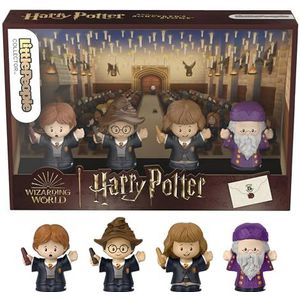 Fisher-Price Little People Collector Coffret Harry Potter à l’École des Sorciers en édition spéciale pour Les Adultes et Les Fans avec 4 Figurines, HVG45