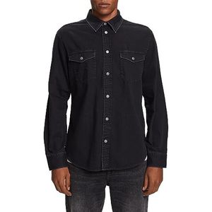 ESPRIT 993ee2f314 Herenhemd, Black Dark Washed