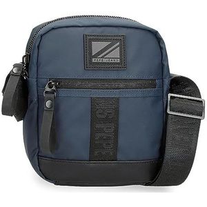 Pepe Jeans Hoxton Sac Messenger Petit Bleu 15 x 19 x 6 cm Polyester, bleu, Talla única, Petit sac à bandoulière