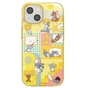 PopSockets iPhone 15 hoesje compatibel met MagSafe, iPhone 15 telefoonhoes, draadloze oplader, alleen hoes - Tom & Jerry Chase