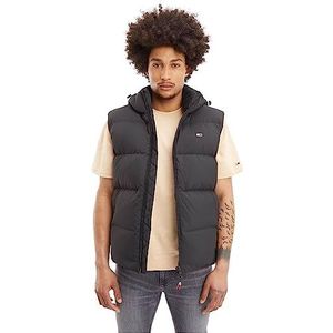 Tommy Jeans Tjm Essential Down Vest Lange herenjas, zwart.