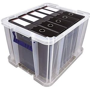 Bankers Box ProStore 7730801 Opbergdoos, 36 l, 30 x 37 x 31 cm, met deksel en handgrepen, stapelbaar, transparante kunststof, BPA-vrij, hangmappen en hefboommappen