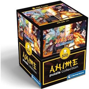 Clementoni - Naruto Shippuden Cube Shippuden-500 stukjes, horizontaal, plezier voor volwassenen, puzzel manga, anime, gemaakt in Italië, meerkleurig, 35516