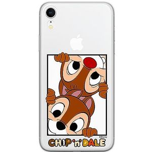 ERT GROUP Originele iPhone XR mobiele telefoonhoes officieel gelicentieerd Disney Chip & Dale 005 patroon perfect passend bij de vorm van de mobiele telefoon, gedeeltelijk bedrukt