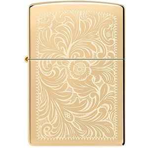 ZIPPO - Bloemenmodel - High Polish Brass - kroonluchter - winddichte aansteker, navulbaar, in hoogwaardige geschenkdoos