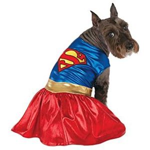 DC Comics Supergirl kostuum voor huisdieren, maat M, van hals tot staart 38,1 cm, bovenwijdte: 50,8 cm