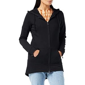 Urban classics: hoodie met rits, lang, parkastijl, voor vrouwen, lange hoodie met rits, meerdere kleuren verkrijgbaar, maten: XS - 5XL