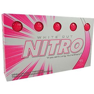 Nitro Golfballen voor dames, White Out (15 stuks) - roze